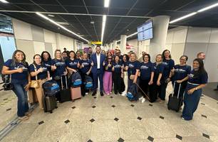 Professores e gestores da Seduc embarcam para missão em Singapura (Foto: Gabriel Prado / Conecta Piauí) Professores e gestores da Seduc embarcam para missão em Singapura (Foto: Gabriel Prado / Conecta Piauí)