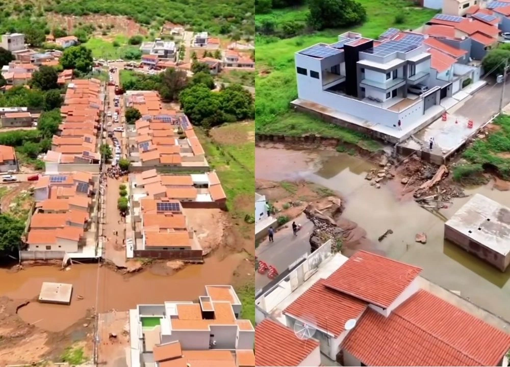 Rafael Fonteles autoriza reconstrução da rua destruída pelas enchentes em Picos