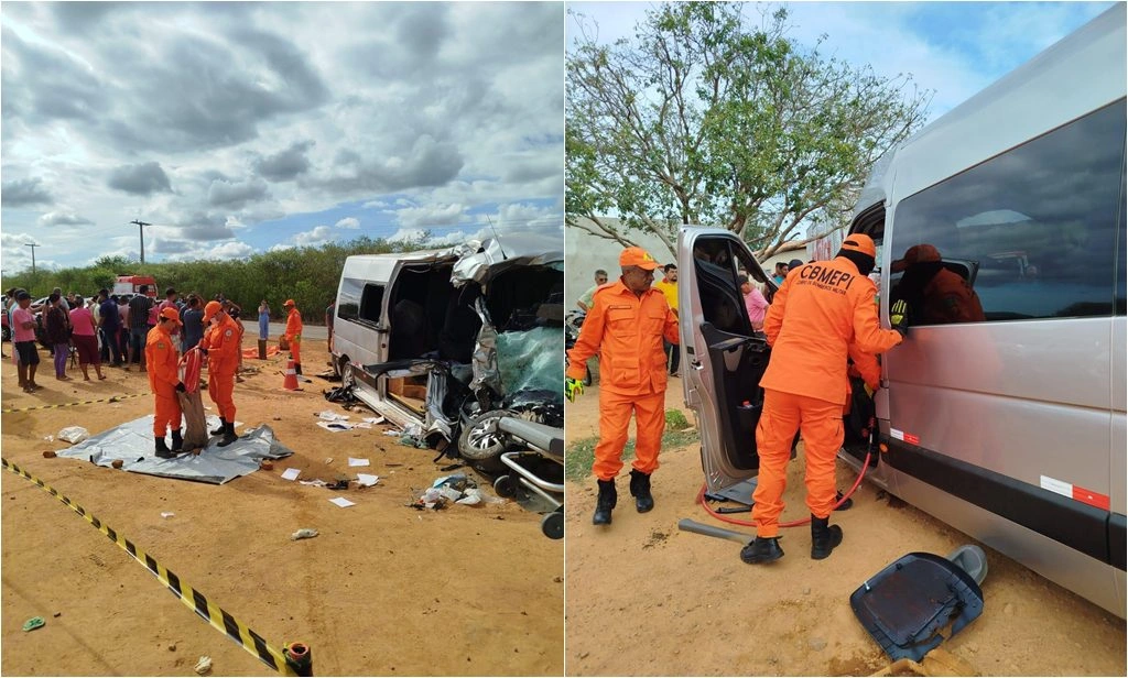 Seis pessoas morreram em colisão entre van e caminhão em São Raimundo Nonato