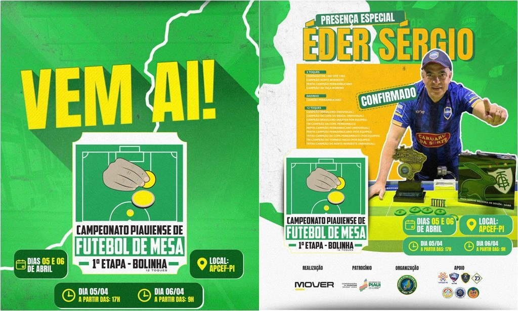 Teresina recebe 1ª etapa do Campeonato Piauiense de Futebol de Mesa