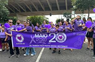 Caminhada do Maio Roxo conscientiza sobre doenças inflamatórias intestinais (Foto: Cecília Brandão / Conecta Piauí)