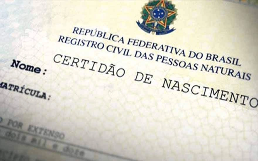 Certidão nascimento