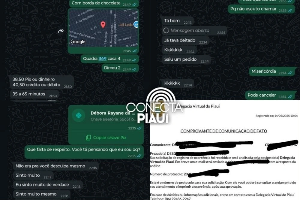 Cliente denuncia pizzaria após receber nude enviado pelo dono em Teresina