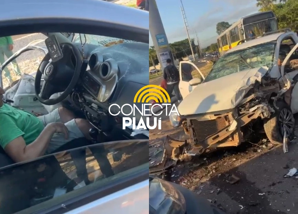 Colisão entre dois carros deixa motorista com fraturas na zona Sudeste de Teresina