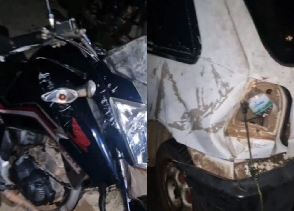 Colisão entre moto e carro deixa mulher ferida entre José de Freitas e Teresina