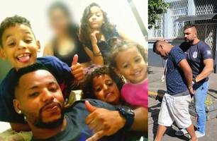 David da Silva Lemos e os filhos (Foto: Reprodução)