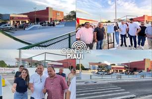 Deputado Evaldo Gomes inaugura nova pista de skate para o lazer de Parnaíba (Foto: Conecta Piauí) Deputado Evaldo Gomes inaugura nova pista de skate para o lazer de Parnaíba (Foto: Conecta Piauí)