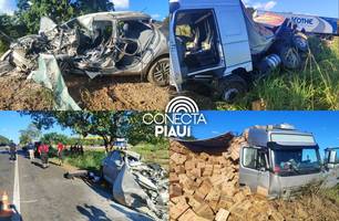 Duas pessoas morrem em acidente entre carro e carreta em Timon (Foto: Reprodução) Duas pessoas morrem em acidente entre carro e carreta em Timon (Foto: Reprodução)