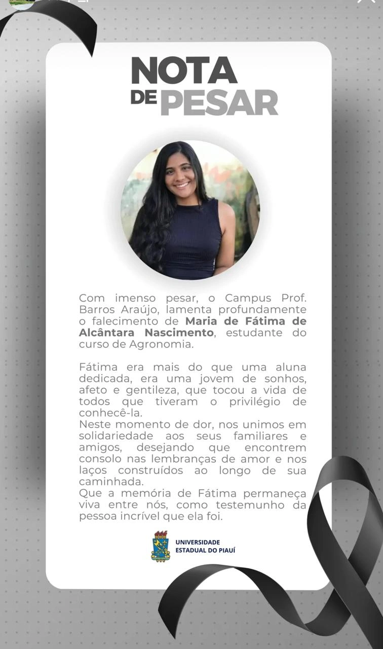 Estudante da UESPI morre em acidente na madrugada em Tanque do Piauí