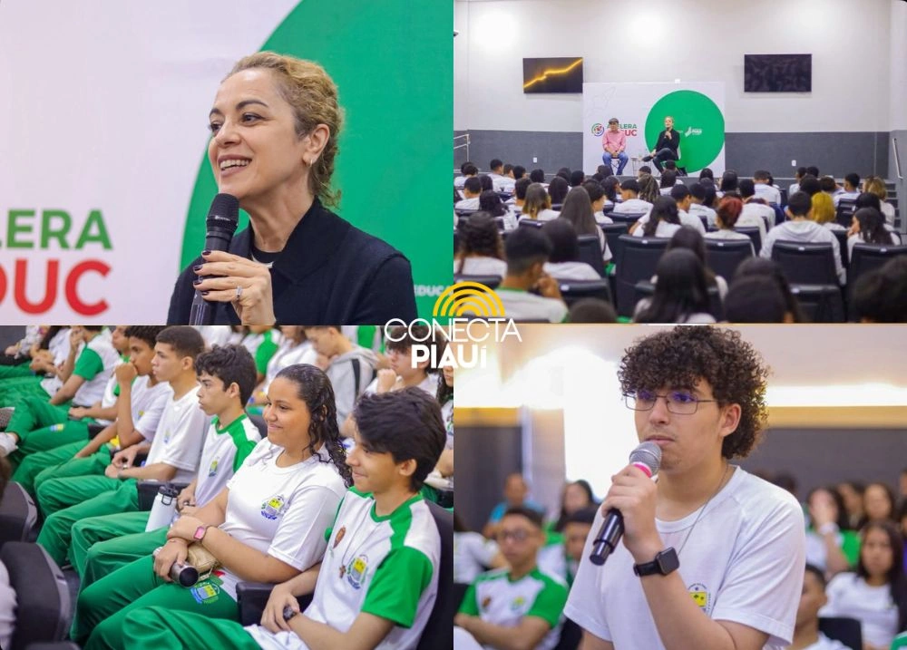 Estudantes Seduc participam de palestra com filósofa Márcia Tiburi sobre o Enem