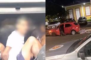 Faccionados são presos após tentar matar rival a tiros em via pública em Caxias (Foto: Reprodução) Faccionados são presos após tentar matar rival a tiros em via pública em Caxias (Foto: Reprodução)