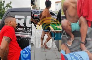 Faccionados são presos durante operação do DRACO que desocupa imóveis em Teresina (Foto: Repórter 12/Conecta Piauí) Faccionados são presos durante operação do DRACO que desocupa imóveis em Teresina (Foto: Repórter 12/Conecta Piauí)