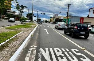 Faixa de ônibus (Foto: Reprodução/Prefeitura de Teresina)