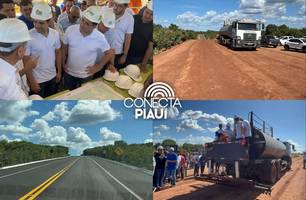 Governador visita obras da PI-451 entre Alto Longá e São João da Serra (Foto: Conecta Piauí) Governador visita obras da PI-451 entre Alto Longá e São João da Serra (Foto: Conecta Piauí)