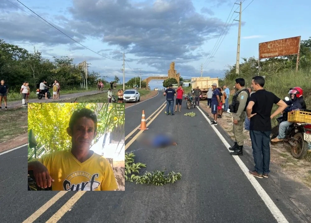 Homem morre após ser atropelado por veículo na PI-115, em Castelo do Piauí