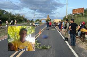 Homem morre após ser atropelado por veículo na PI-115, em Castelo do Piauí (Foto: Reprodução/Tribuna em Foco)