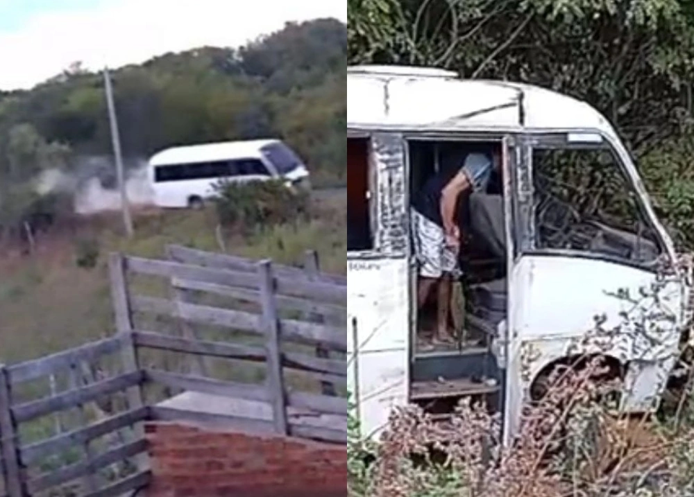Micro-ônibus com estudantes cai em ribanceira e deixa feridos em Santa Cruz do PI