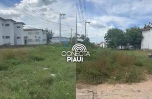 Moradores denunciam abandono em ruas do Torquato Neto com creche e casa próximas (Foto: Reprodução)