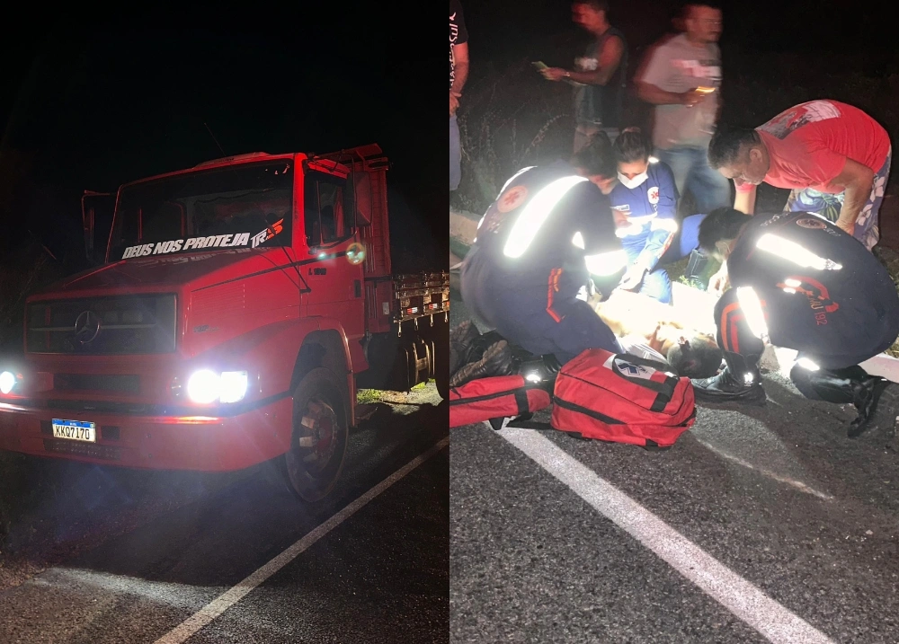 Motociclista morre após ser atingido por caminhão na zona Rural de Cocal