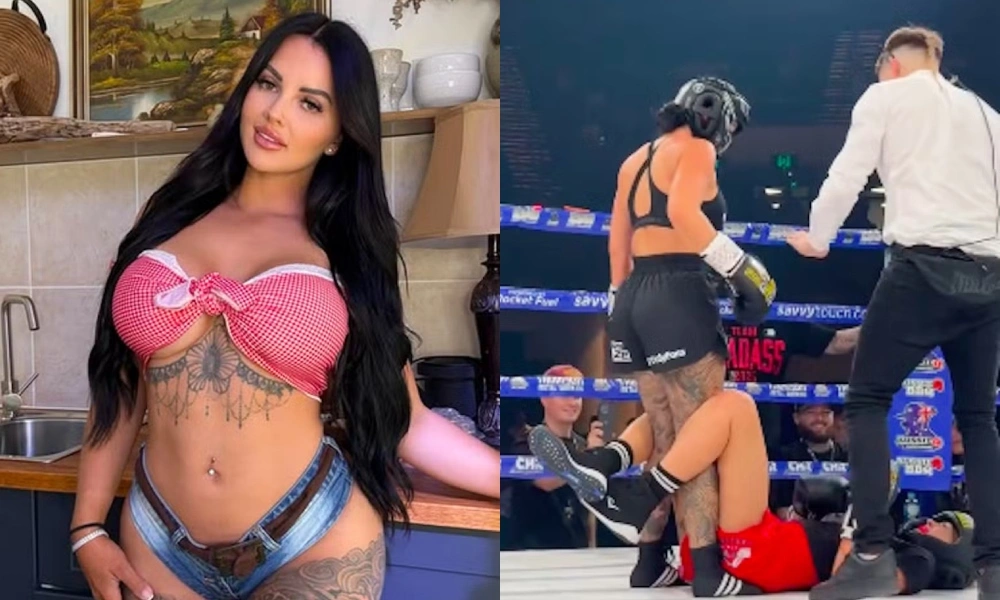 Musa do Onlyfans estreia no boxe e se revolta após ser nocauteada pela adversária