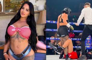 Musa do Onlyfans estreia no boxe e se revolta após ser nocauteada pela adversária (Foto: Reprodução/Redes Sociais) Musa do Onlyfans estreia no boxe e se revolta após ser nocauteada pela adversária (Foto: Reprodução/Redes Sociais)