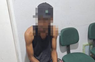 'Paqueta' é preso pela PM suspeito de série de furtos no Centro de Teresina (Foto: Divulgação/PMPI)