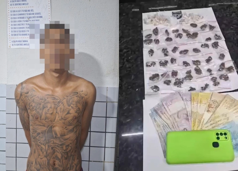 Polícia apreende drogas e prende suspeito no Alto da Ressurreição, em Teresina