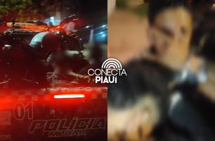 Polícia apreende trio após perseguição com moto roubada na zona Norte de Teresina (Foto: Repórter 12/Conecta Piauí) Polícia apreende trio após perseguição com moto roubada na zona Norte de Teresina (Foto: Repórter 12/Conecta Piauí)