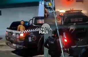 Polícia prende homem suspeito de atuar como 'mula do tráfico' em Teresina (Foto: Repórter 12/Conecta Piauí) Polícia prende homem suspeito de atuar como 'mula do tráfico' em Teresina (Foto: Repórter 12/Conecta Piauí)