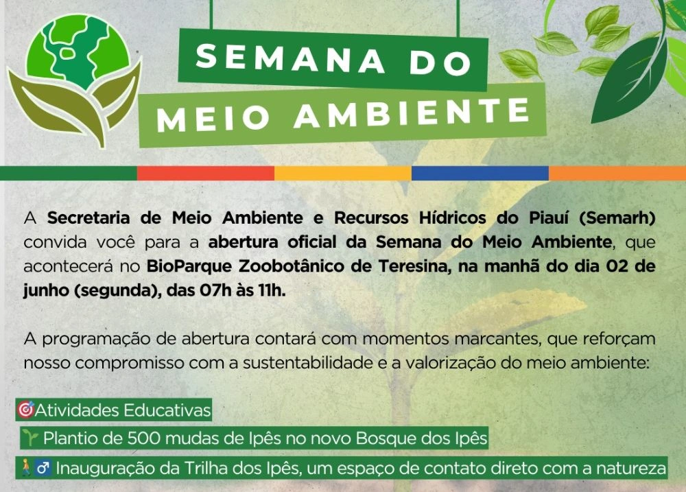 Semana do Meio Ambiente no Piauí aposta em educação, cultura e ação direta