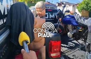 Suspeitos são detidos após serem flagrados fazendo 'grau' em Teresina (Foto: Conecta Piauí / Repórter 12) Suspeitos são detidos após serem flagrados fazendo 'grau' em Teresina (Foto: Conecta Piauí / Repórter 12)