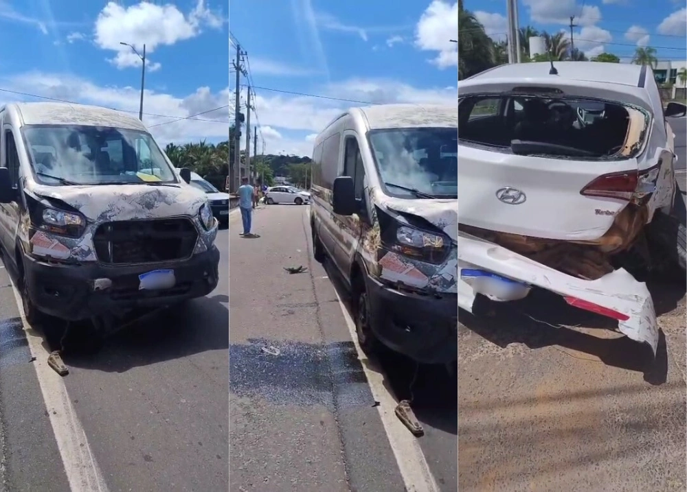 Van da prefeitura de Beneditinos se envolve em acidente com feridos em Teresina