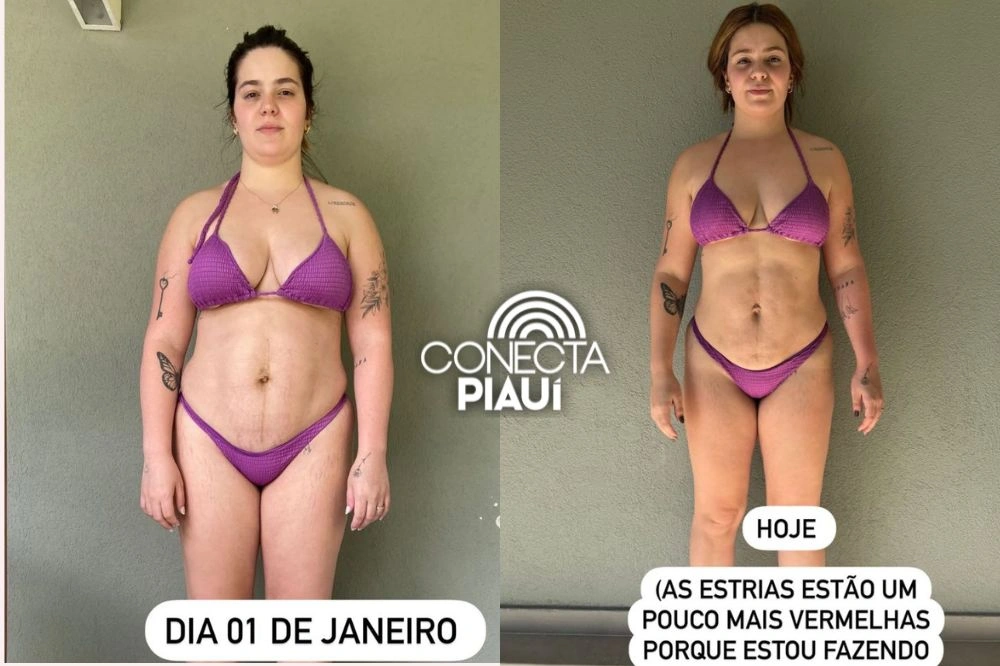 Viih Tube exibe antes e depois após perder 15 kg com treino e dieta