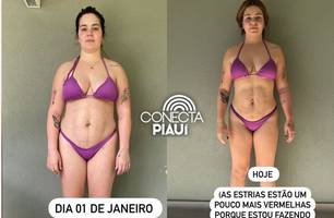 Viih Tube exibe antes e depois após perder 15 kg com treino e dieta (Foto: Reprodução) Viih Tube exibe antes e depois após perder 15 kg com treino e dieta (Foto: Reprodução)