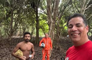 72 horas depois, maranhense desce de árvore na Bahia (Foto: Reprodução)