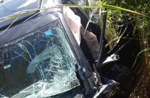 Acidente na BR 316 entre Timon e Caxias deixou três feridos (Foto: Reprodução)