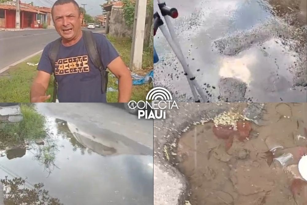 Buracos e alagamentos causados pela Águas de Teresina geram revolta na zona Norte