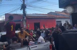 Carreata com carro de som marca despedida do empresário Robin da Carne (Foto: Reprodução)