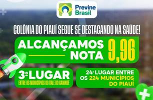 Colônia do Piauí conquista nota 9,96 no programa Previne Brasil (Foto: Reprodução) Colônia do Piauí conquista nota 9,96 no programa Previne Brasil (Foto: Reprodução)