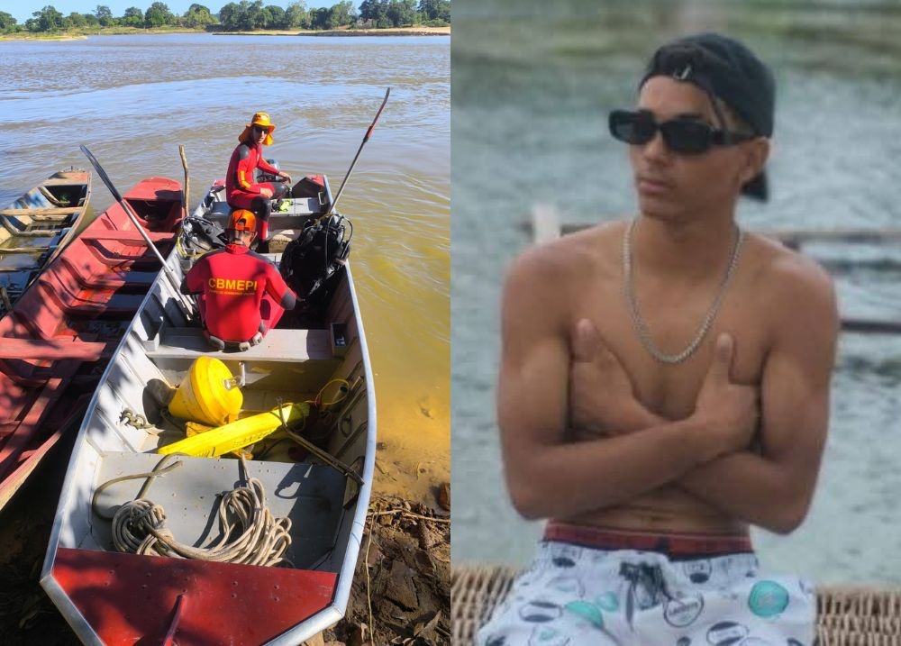 Corpo de jovem que se afogou no Rio Parnaíba, em Madeiro, é encontrado