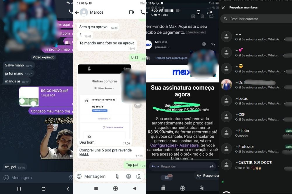 Criminosos vendem cartões clonados, dinheiro falso e esquemas de golpes em grupo