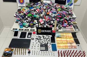 Delegado diz que local investigado por tráfico era usado para vender vapes ilegais (Foto: Reprodução)