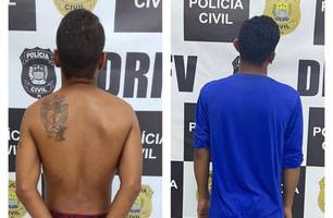 Dupla é presa suspeita de diferentes roubos de motocicletas em Teresina (Foto: Divulgação/Polícia Civil)