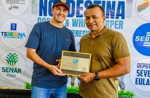 Fábio Abreu é homenageado na Exposição Nordestina das Raças Dorper & White Dorper (Foto: Tavynho Neto)