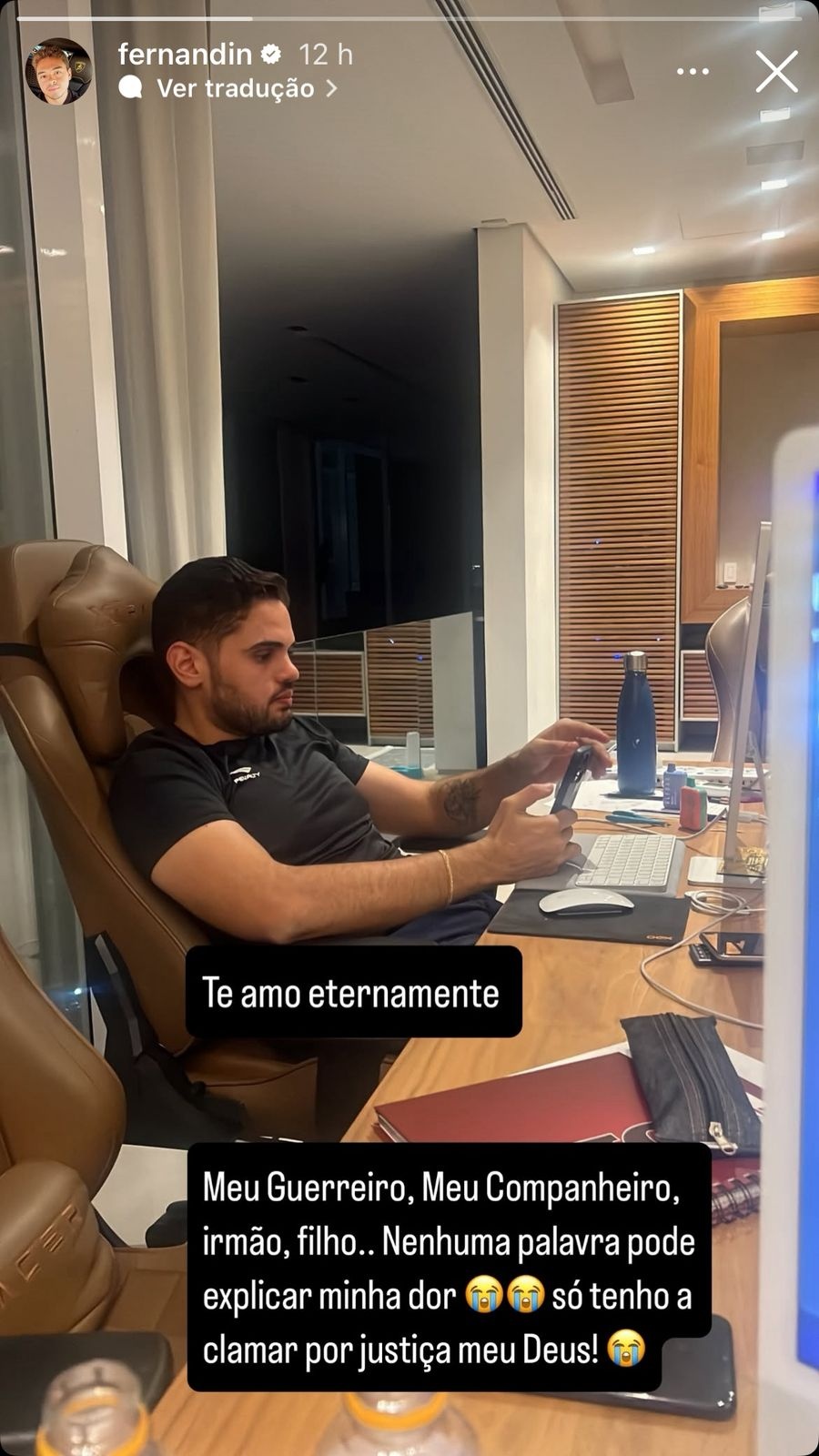 Fernandin OIG se pronuncia após morte do primo espancado em festa em Petrolina