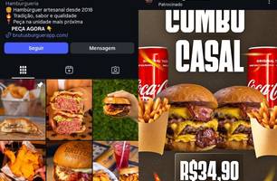 Golpistas usam perfil falso de hamburgueria para aplicar golpes em Teresina (Foto: Reprodução)