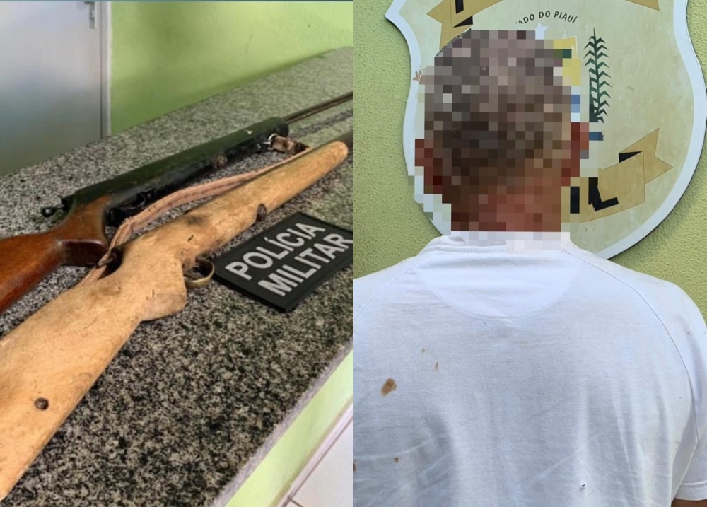 Homem é preso após tentar atirar na companheira na zona Rural de Campinas do Piauí