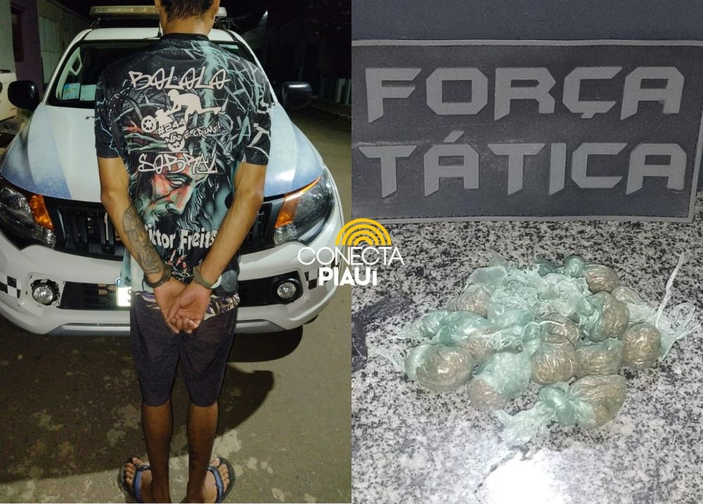 Homem é preso com mais de 40 invólucros de maconha em ônibus em Simplício Mendes