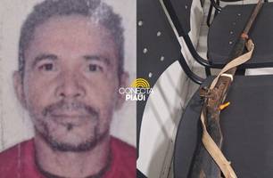 Homem é preso em Nazária após ameaçar companheira com espingarda 'bate-bucha' (Foto: Reprodução)
