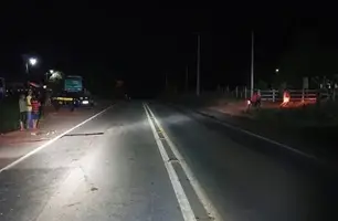 Idoso piauiense morre atropelado na BR-135 no Maranhão; condutor fugiu do local (Foto: Reprodução/PRF MA)